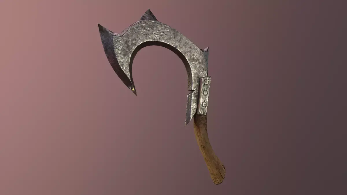 LowPoly Damaged and Dirty Hook Low-poly 3D model