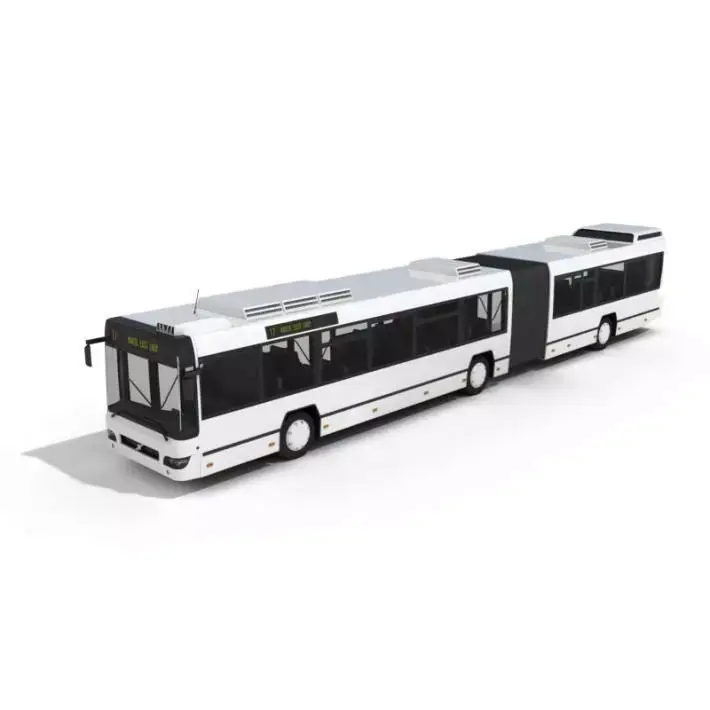 Long White Stretch Bus 3D model