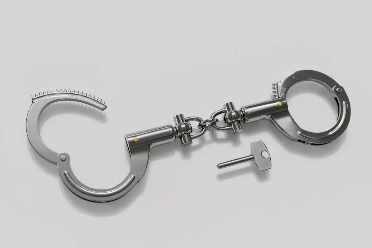 Chinese Police Handcuffs 3D model