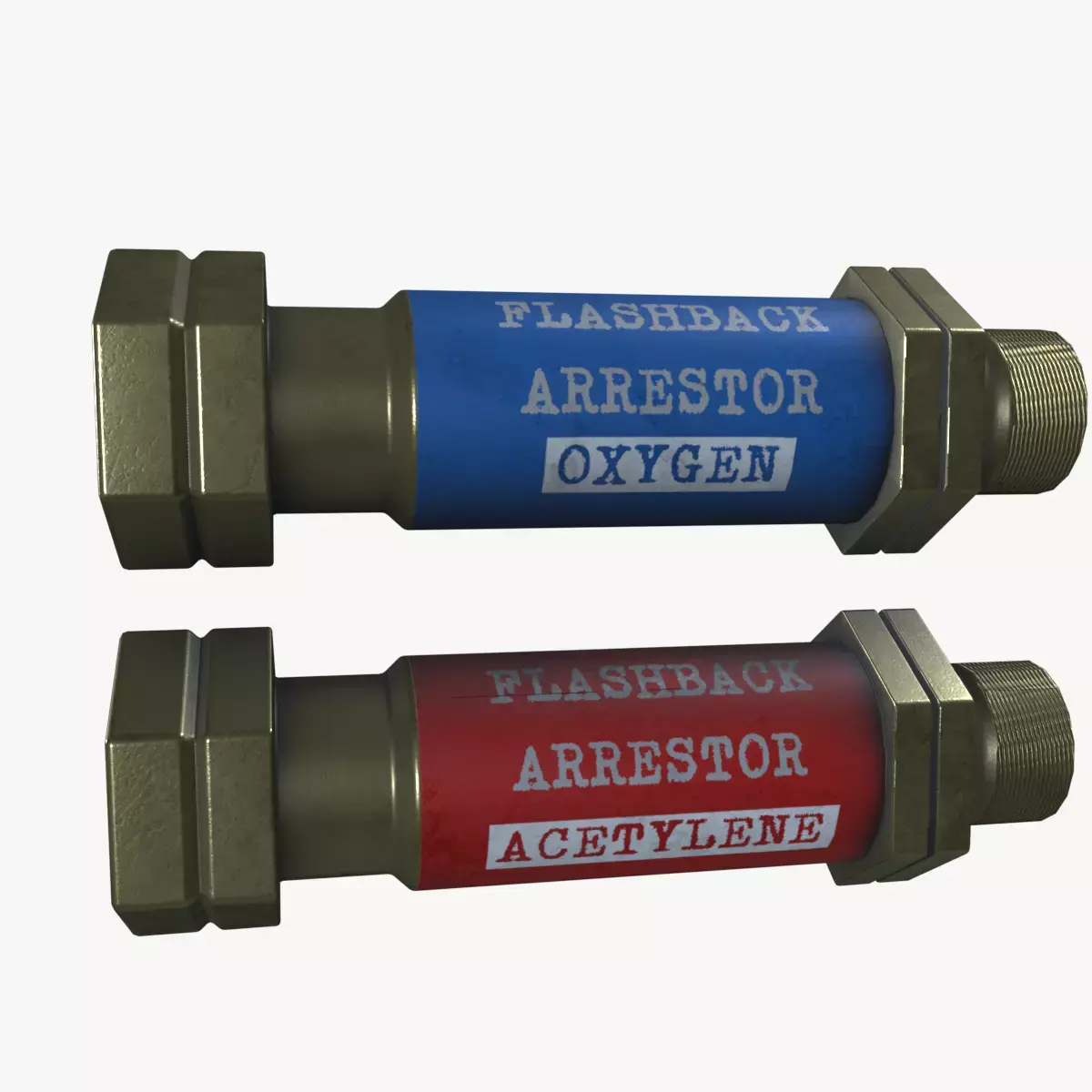 Flashback Arrestor Low-poly 3D model