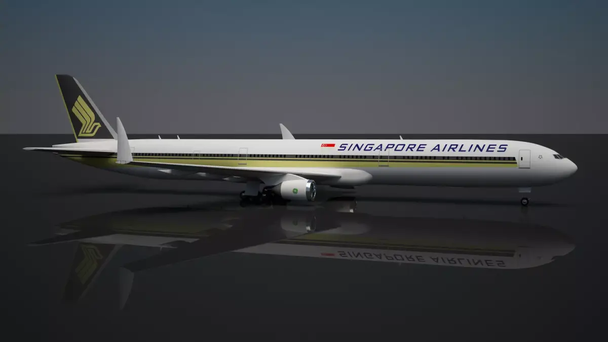 Singapore Airlines boeing 777 9X new 3D model