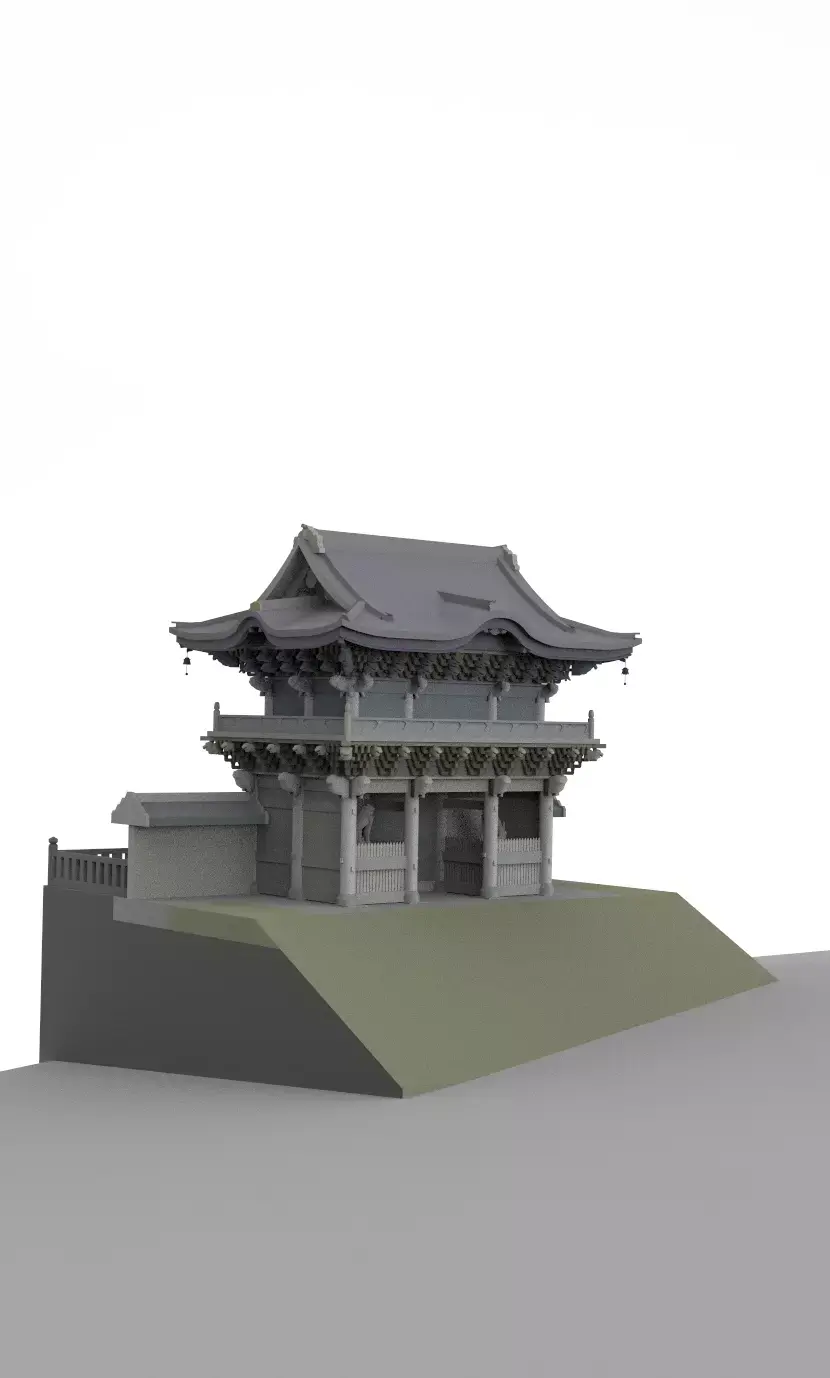 Nikko Tosho-gu Japanese architecture Low-poly 3D model