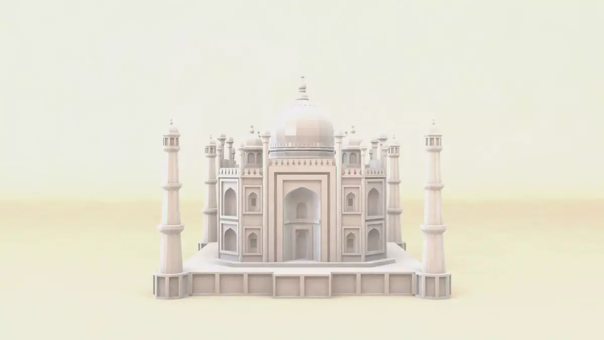 Taj Mahal Low-poly 3D model