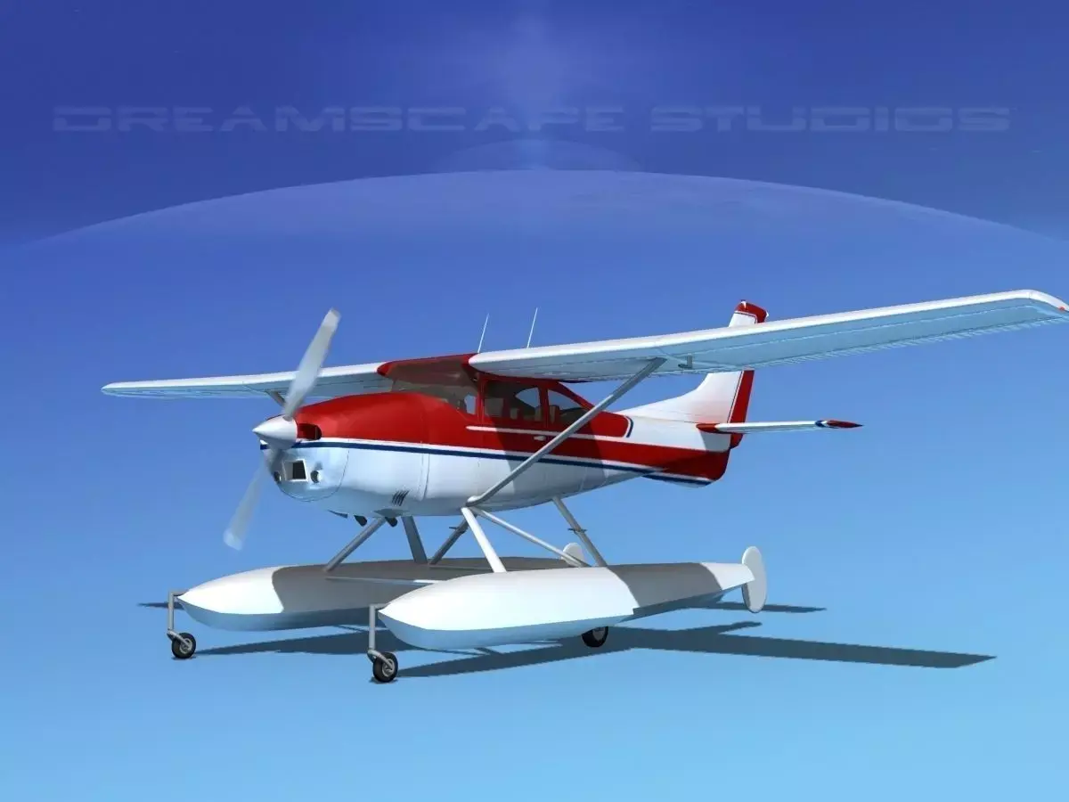 Cessna 182 Skylane Seaplane V06 3D model