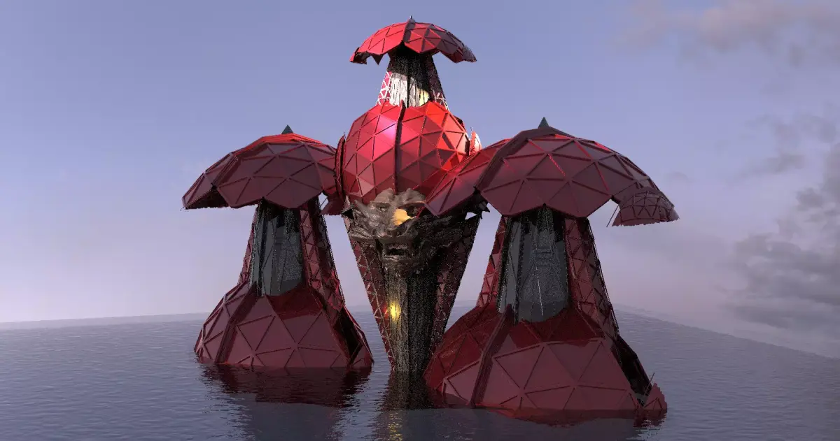 Masters Ruby sci fi Tower 2 designs 3D model