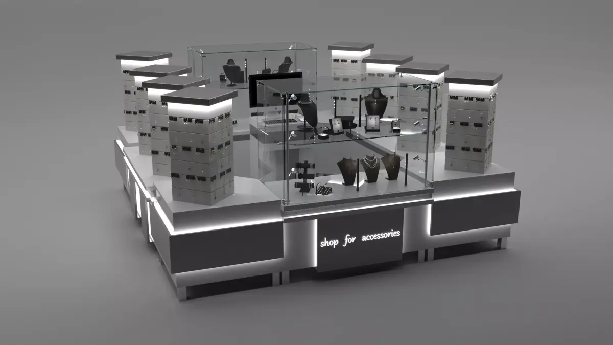 Mall kiosk vray Low-poly 3D model