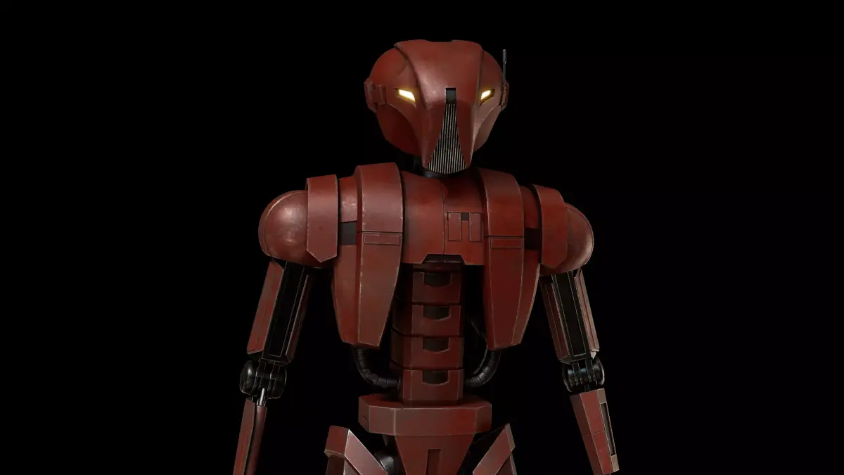 HK-47 KOTOR Low-poly 3D model