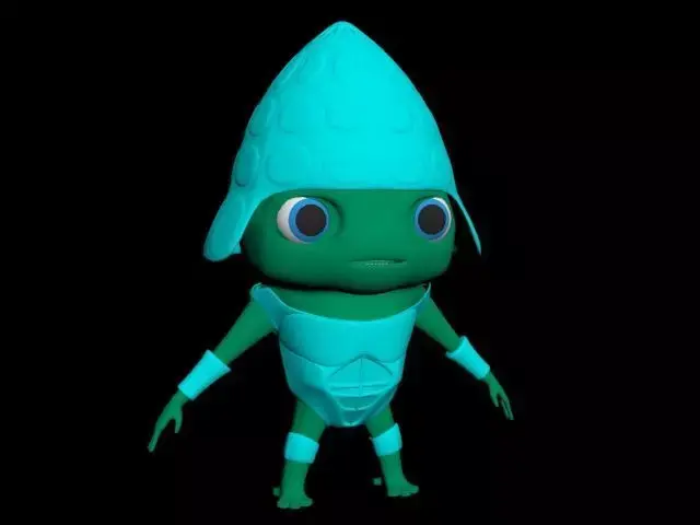 piyon creature with big eyes 3D model
