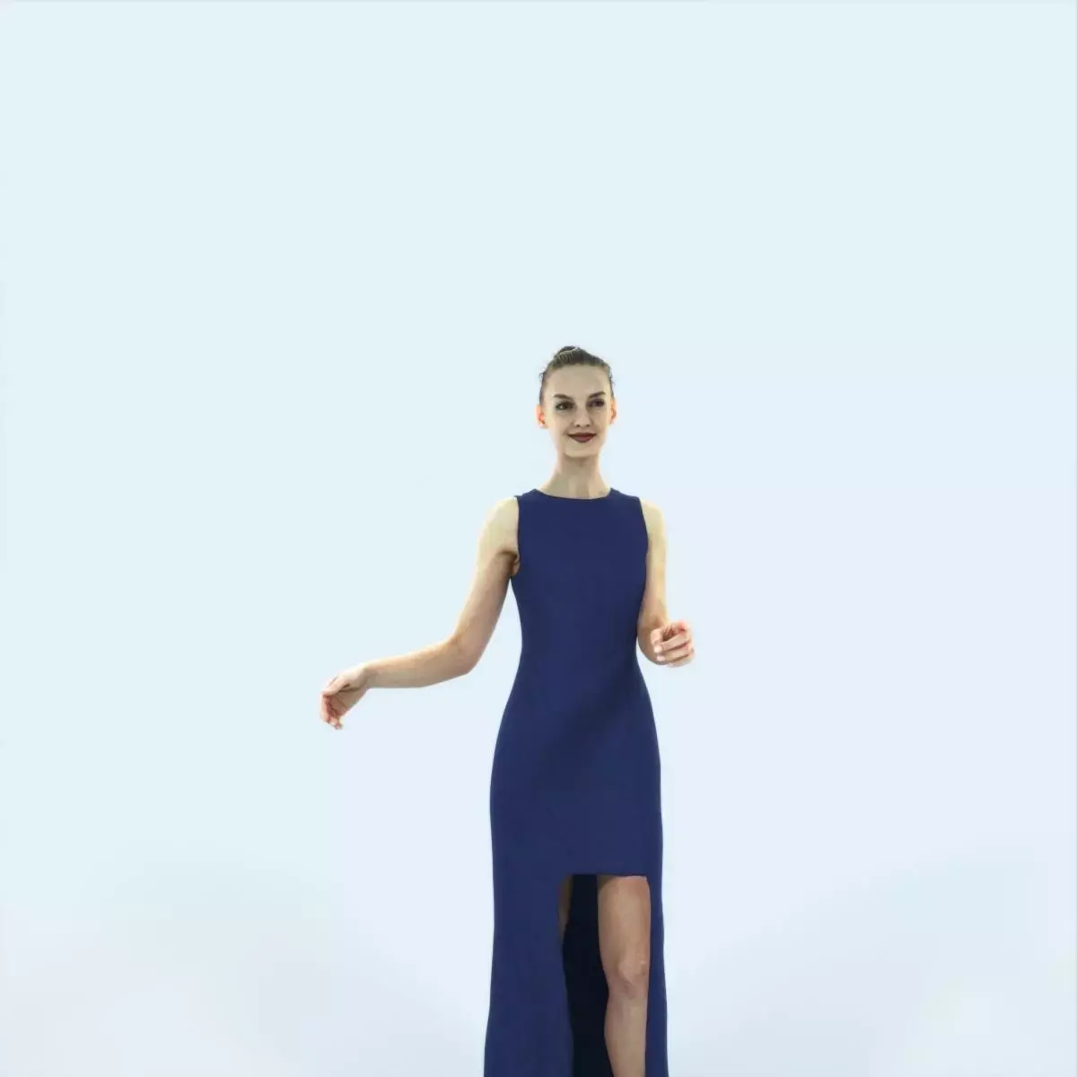 Beauty 08H pointing Couple Pointing Event Elegant Woman Low-poly 3D model