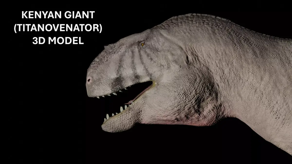 Titanovenator Kenyan Giant Abelisaur 3D Model Low-poly 3D model