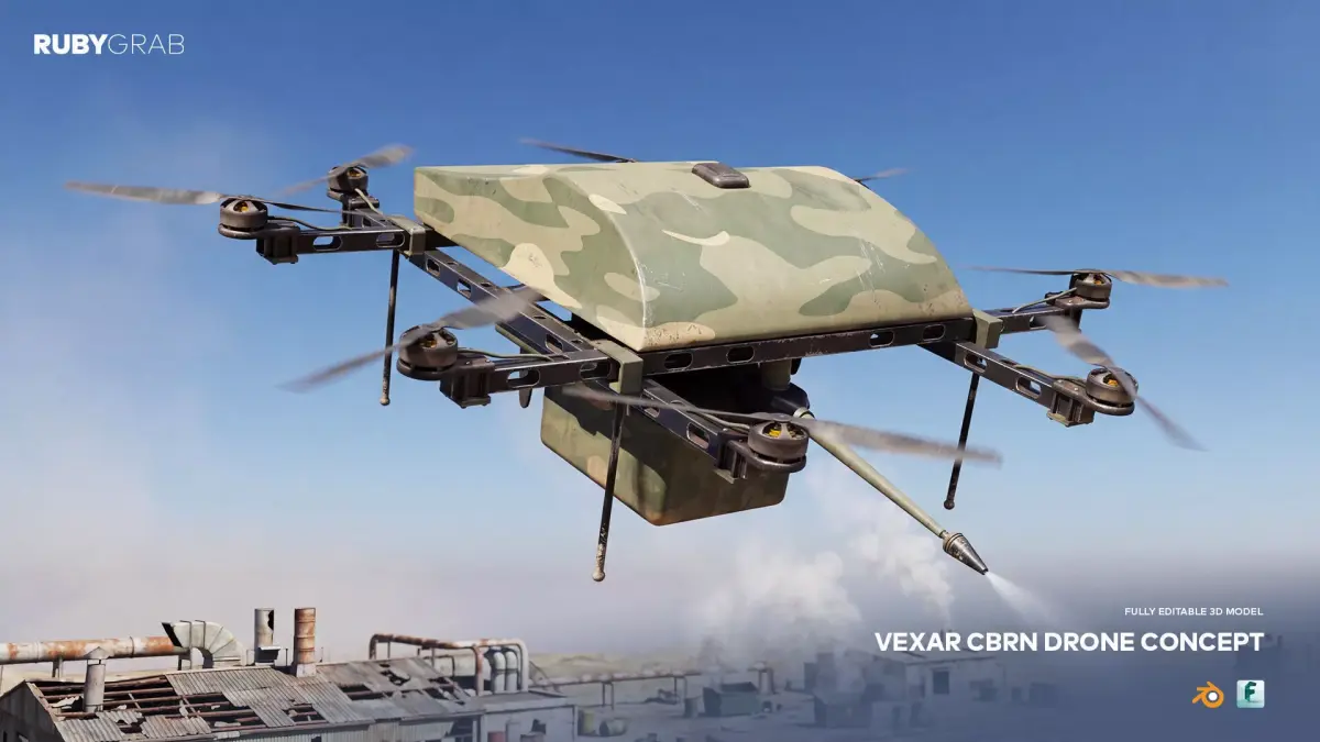 VEXAR CBRN Drone Concept 3D model