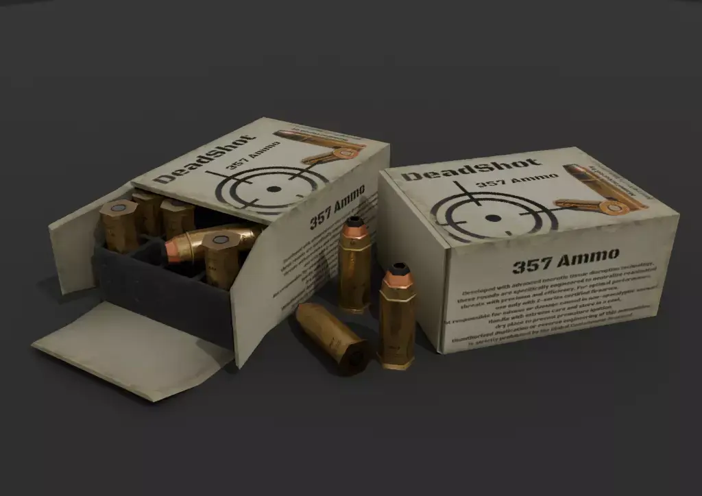 357 Ammo Box Game Ready Low-poly 3D model