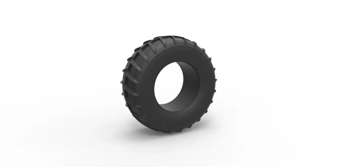 Dune buggy rear tire 15 Scale 1 to 25 3D print model
