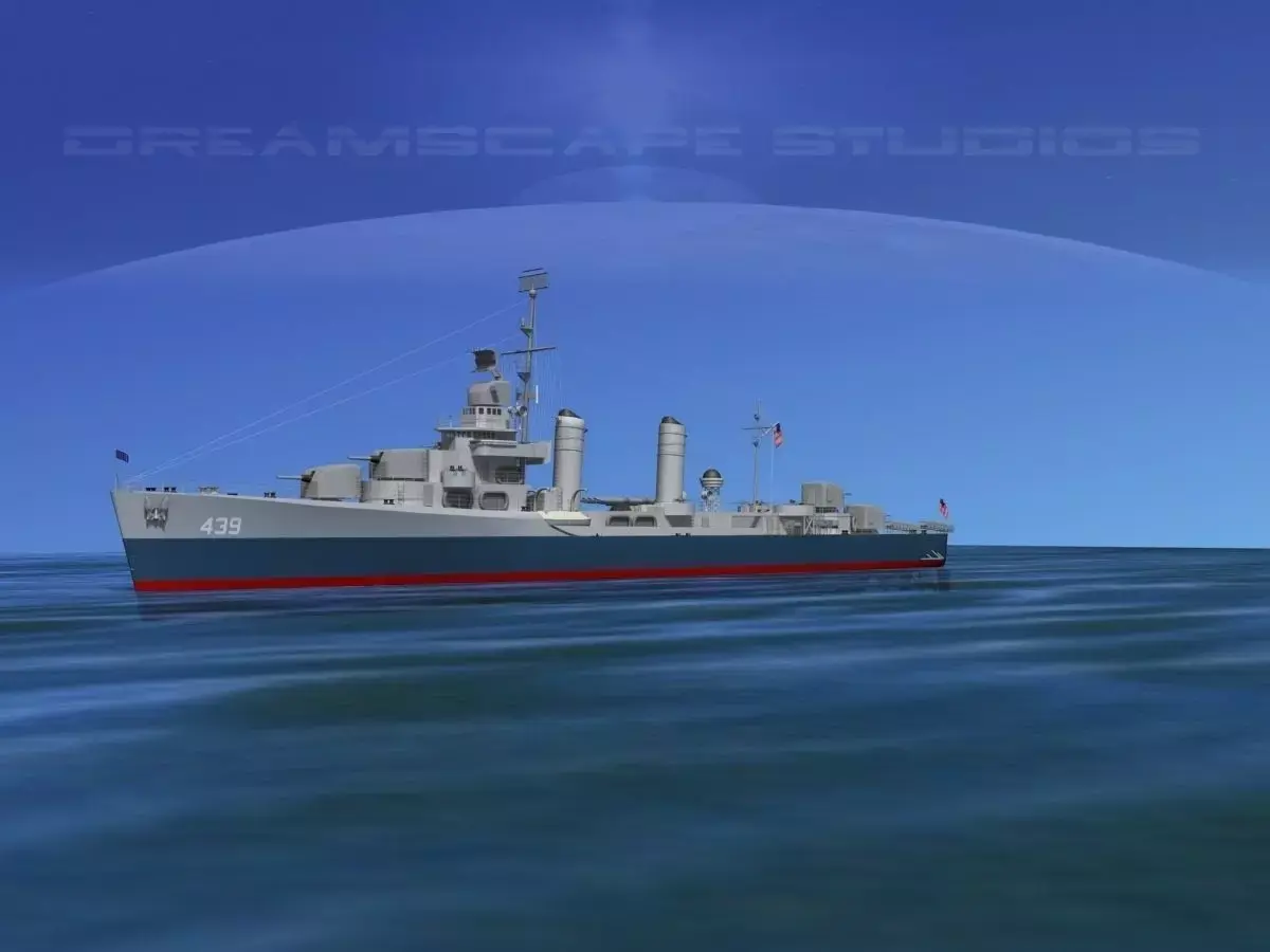 Gleaves Class Destroyer USS Edison DD439 3D model
