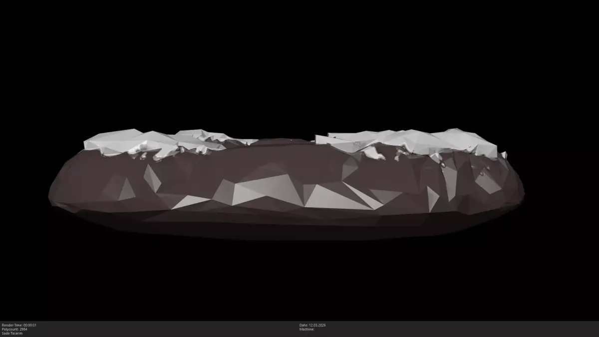 Stylized Frozen Ancient Arctic Grave Game Ready - AI Low-poly 3D model