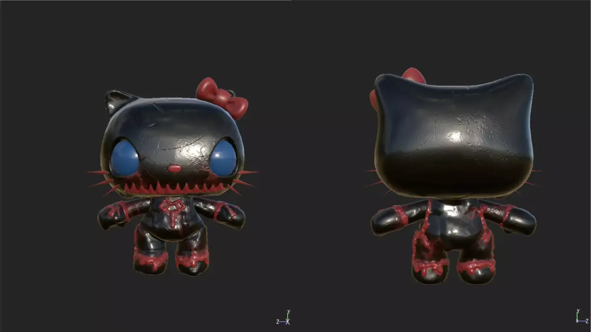 Hello Kitty Dark Version 3D model