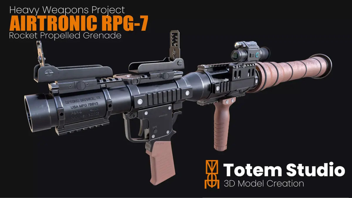 AIRTRONIC RPG-7 Rocket Propelled Grenade 3D model