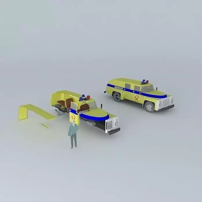 Fictional Soviet Police Car Free 3D model