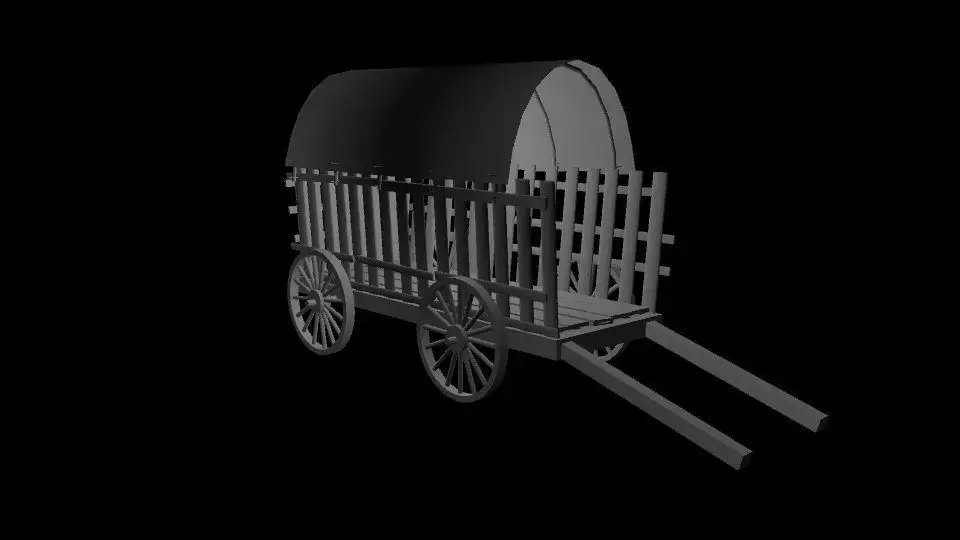 Horse Cart Free low-poly 3D model