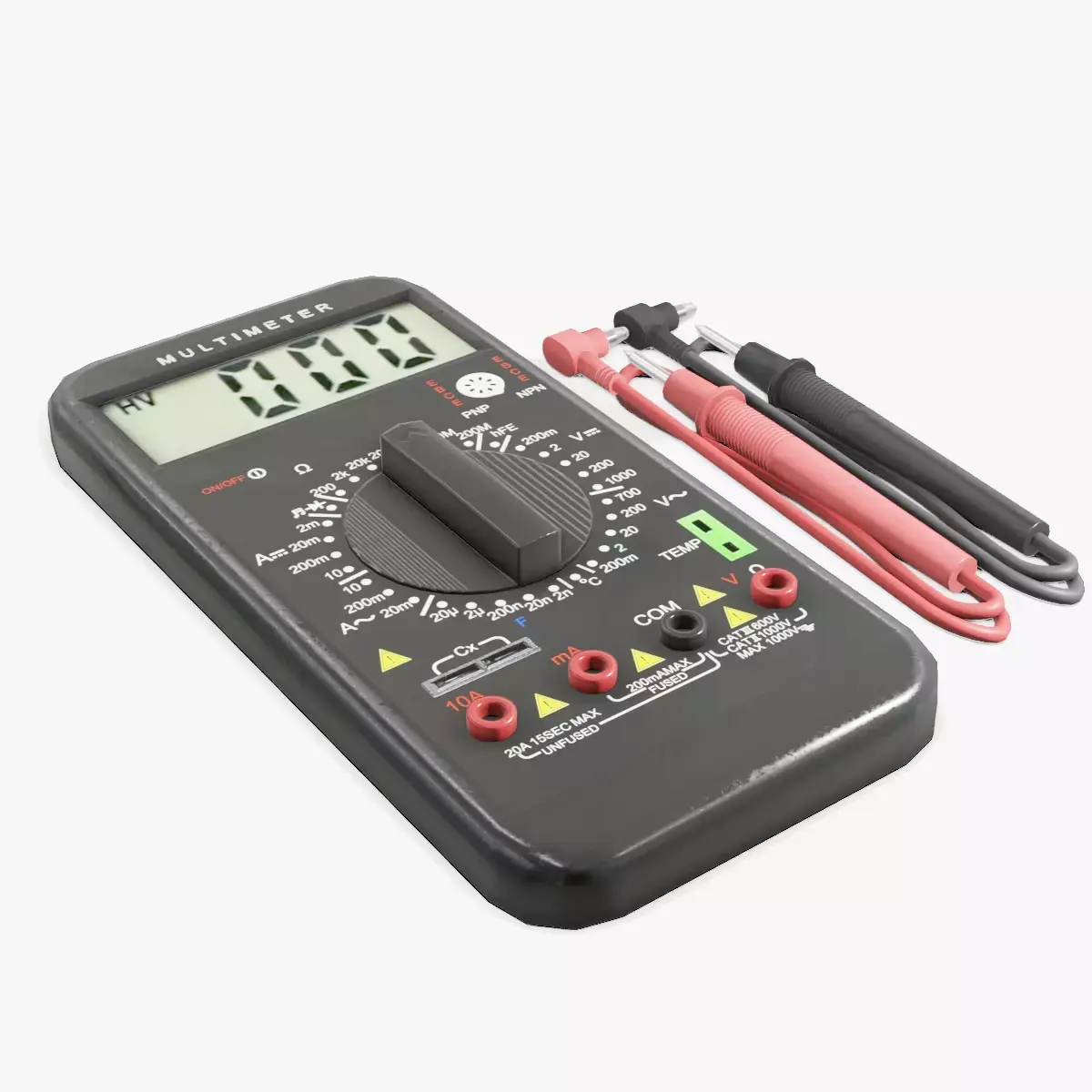 Multimeter digital Low-poly 3D model purchase