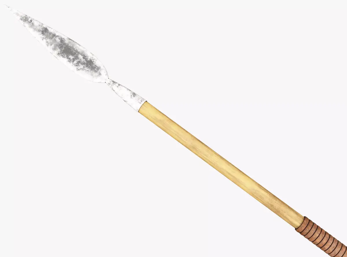 Medieval Spear Low-poly 3D model 5