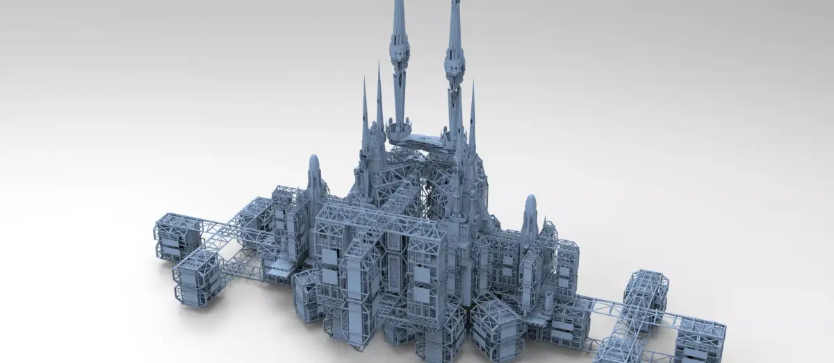 Ancient Mars Temple 3D model