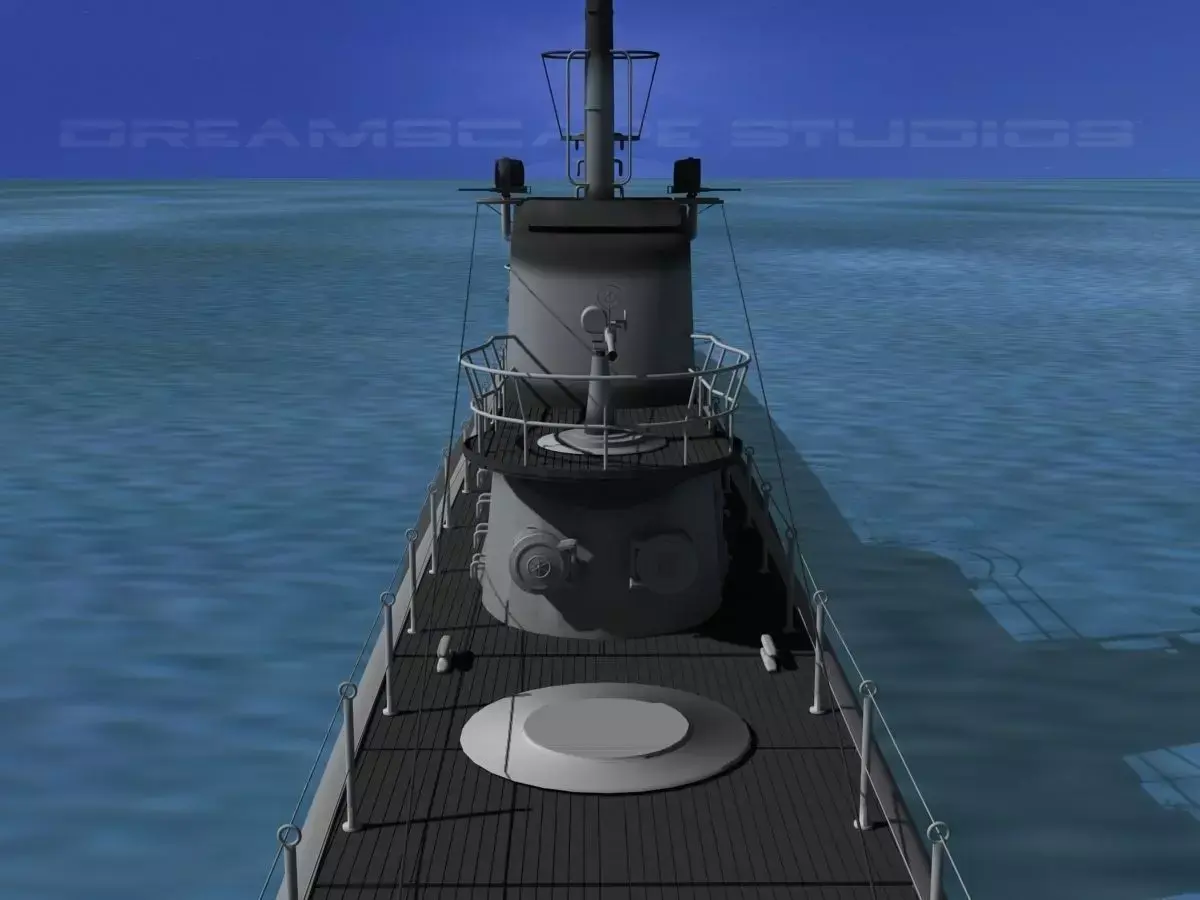Balao Class Submarine SS347 USS Cubera VHP 3D model