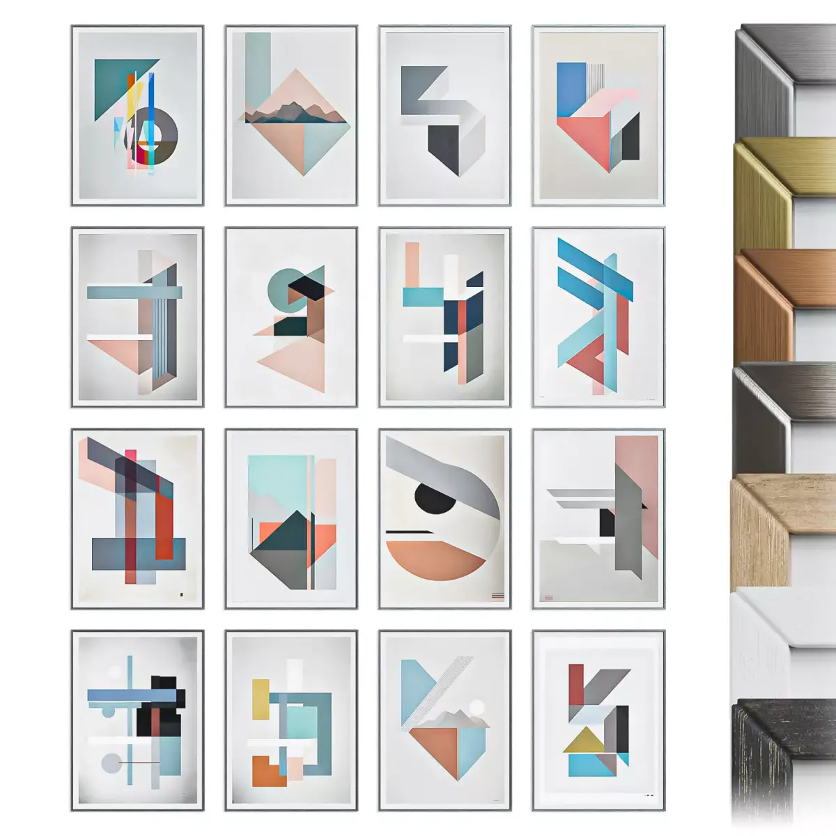 Canvas wall-art Swiss or International Typographic Style Free 3D model