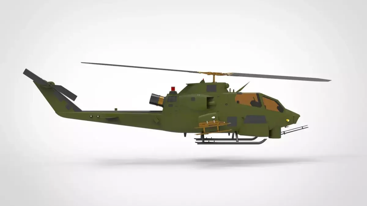 AH-1 Cobra Helicopter 3D model