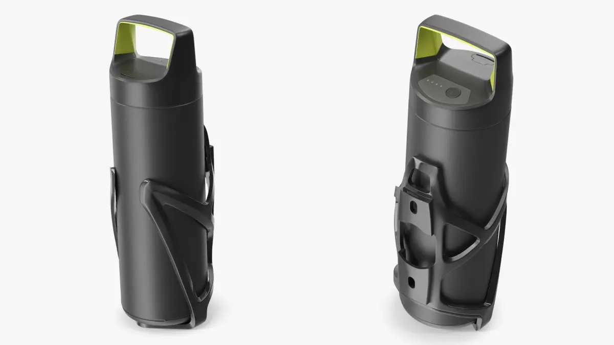 E-Bike Battery Bottle Shape with Mount Black 3D model