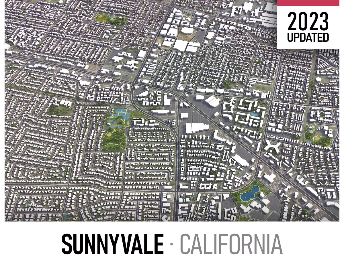 Sunnyvale Low-poly 3D model