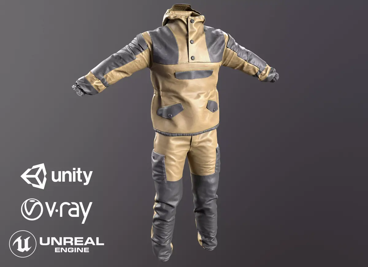 Gorka 4 BARS Male Clothing  Low-poly 3D model