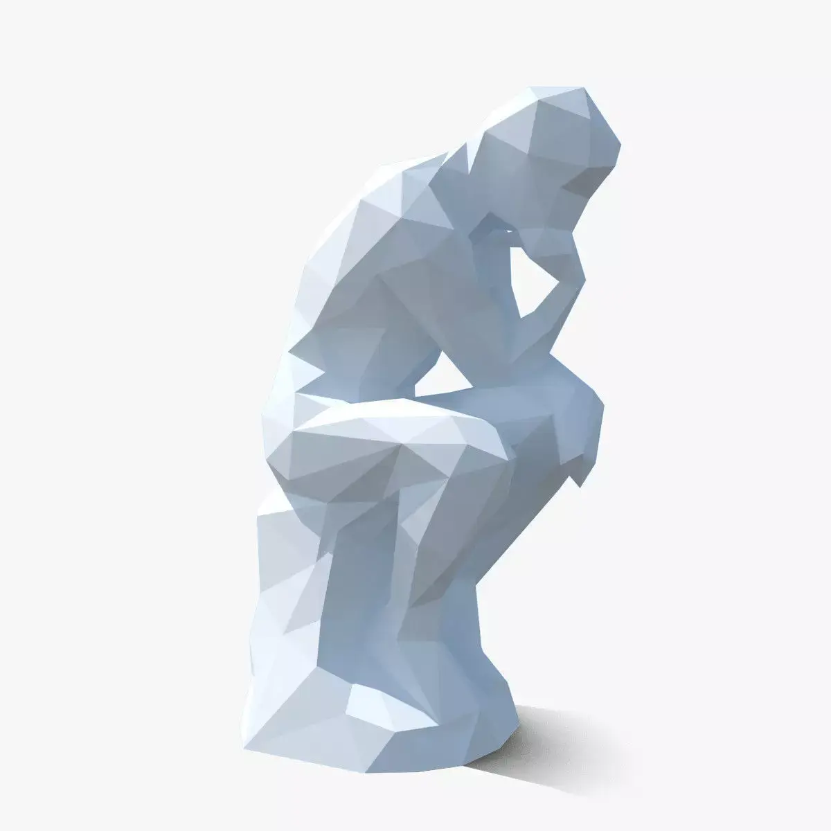 The Thinker Sculpture Low Low-poly 3D model