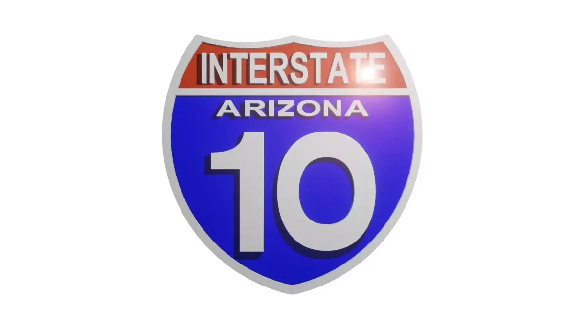 Sign INTERSTATE Arizona 10 3D model