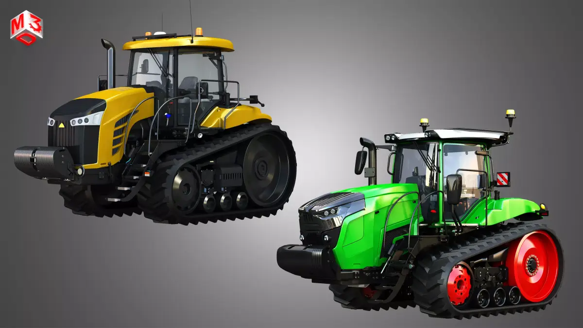 Challenger MT700E - MT900 Tractors  - Tracted Tractors  2 in 1 3D Model Pack purchase
