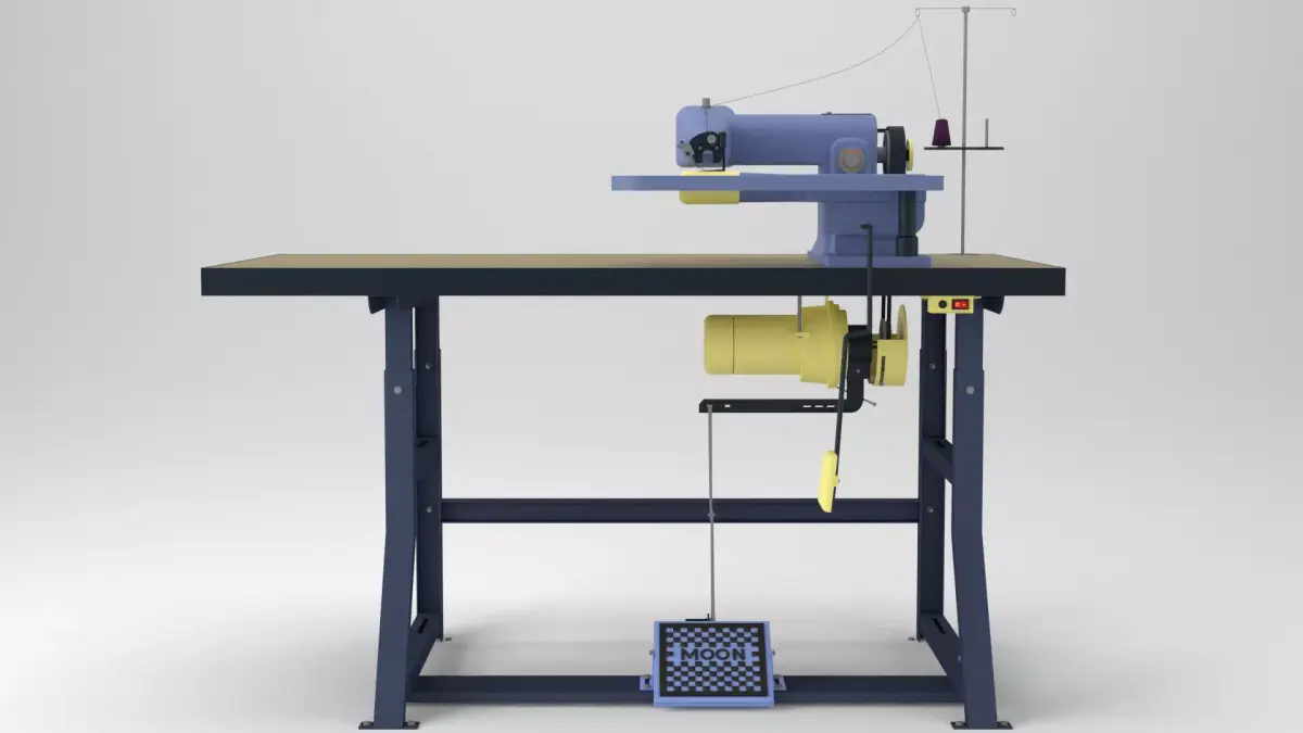 Tailors Industrial Blind Stitch Sewing Machine Low-poly 3D model