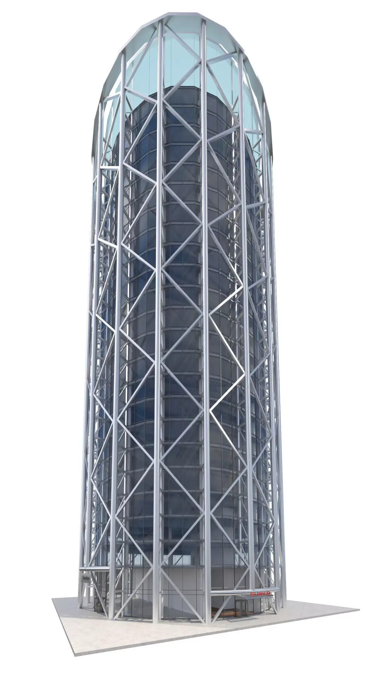 Commercial Building-011 Office Tower 3D model