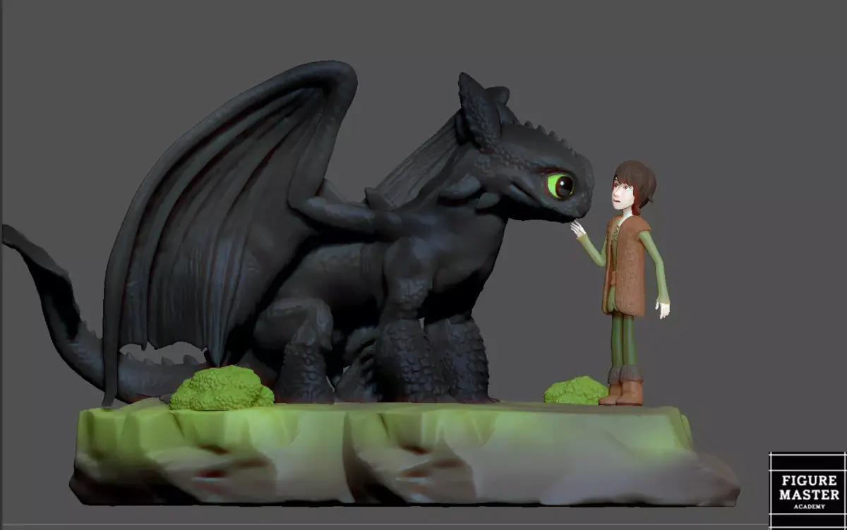 TOOTHLESS HICCUP HOW TO TRAIN YOUR DRAGON ANIME 3D print model