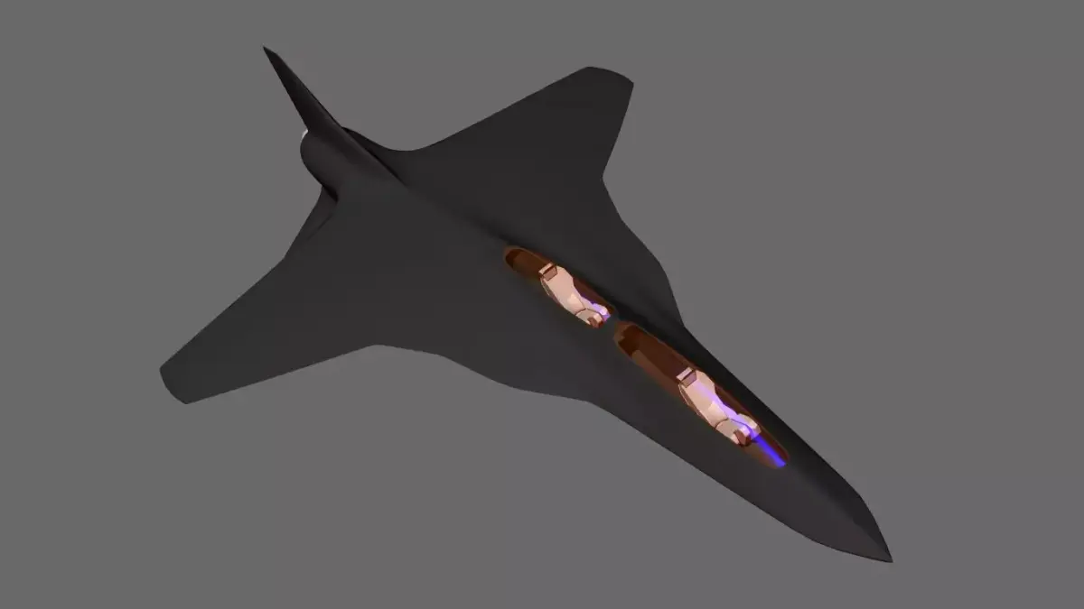 biplan fighter double cabin 3D model