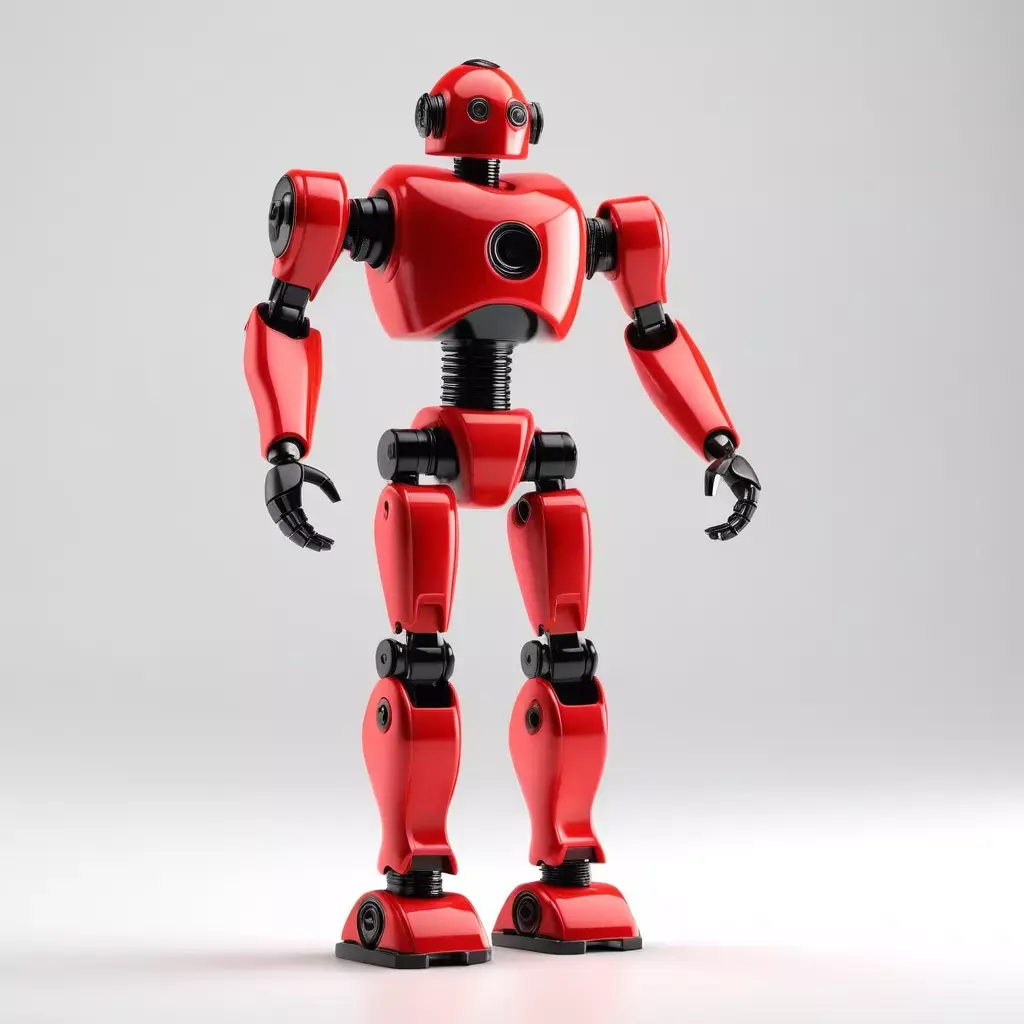 Red Stylized SciFi Robot Model 3D model