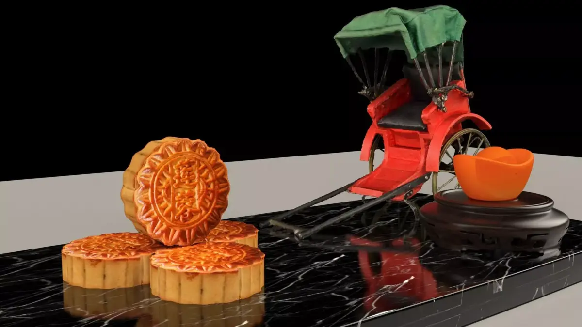 Chinese rickshaw   3D model