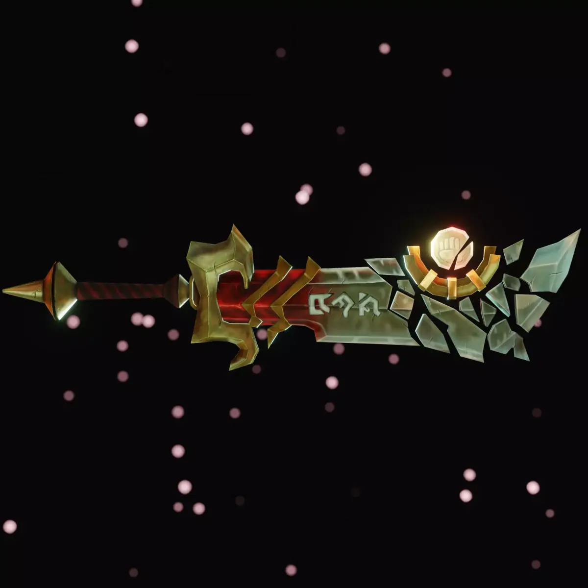 Ashbringer - LOW POLY sword model Low-poly 3D model
