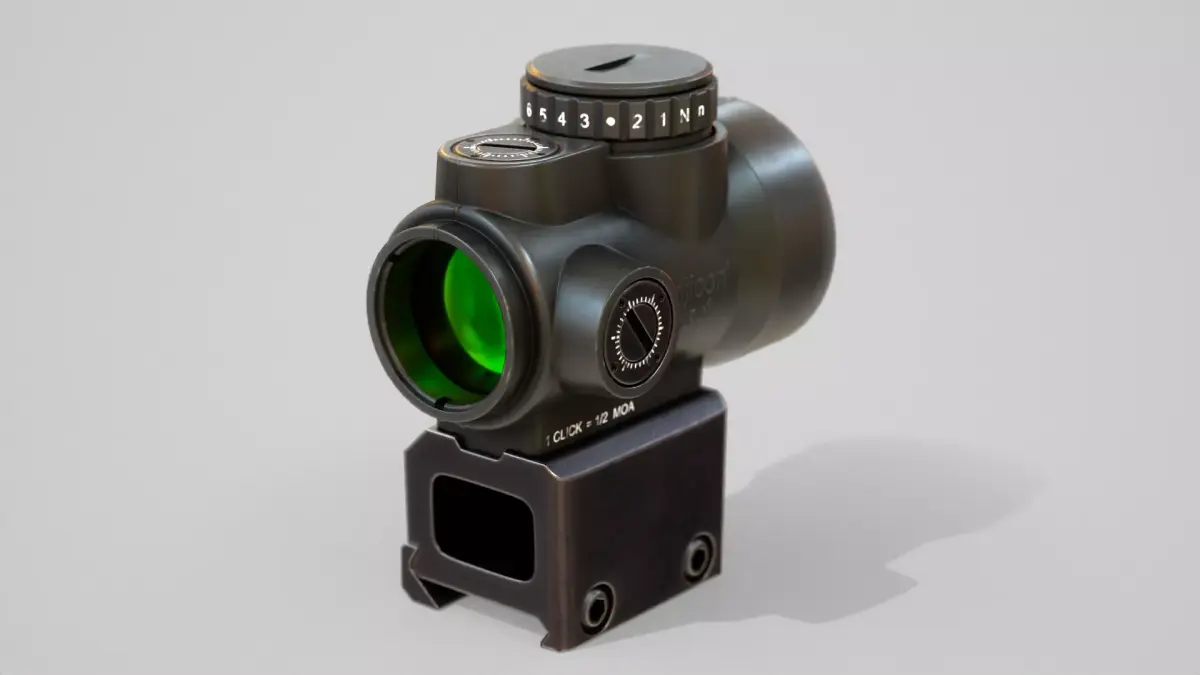 Trijicon MRO sight Low-poly 3D model