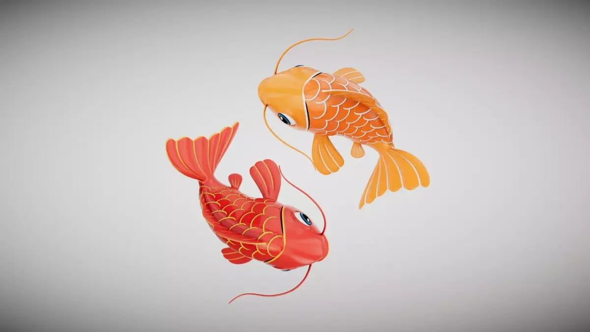 Rigged Cartoon Fish 3D model