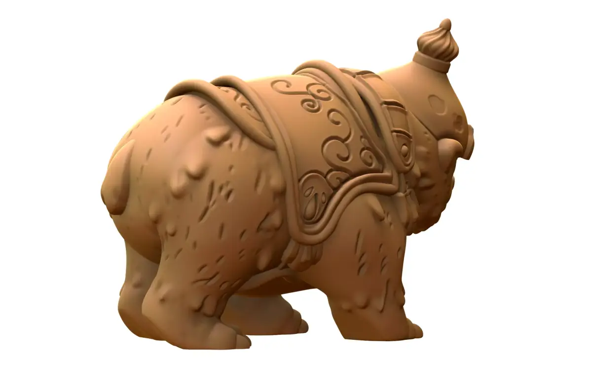 Armored bear 3D model