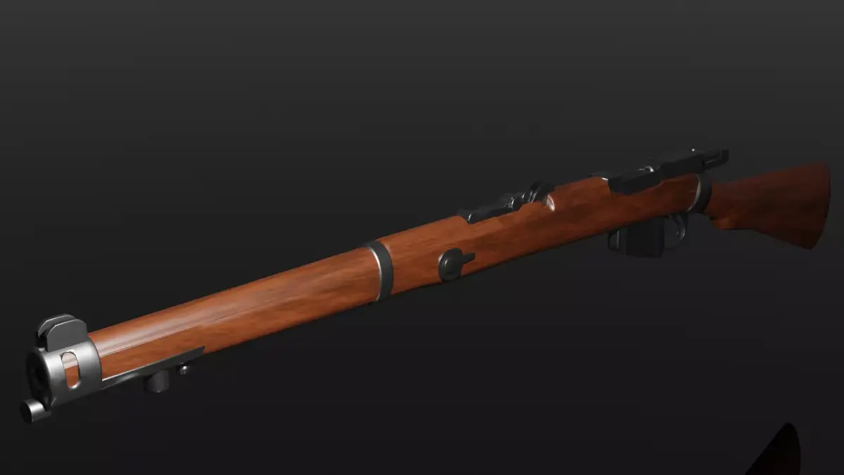 Lee Enfiled Bolt Action Rifle Low-poly 3D model