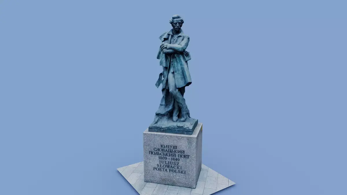 3D Monument - Juliusz Slowacki - Kyiv Ukraine - usdz gltf obj 3D model