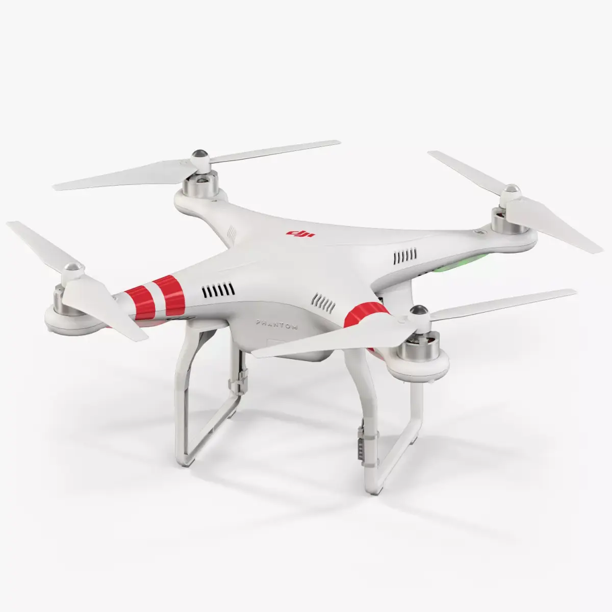 DJI Phantom 2 Quadcopter Low-poly 3D model