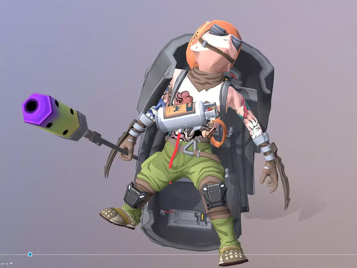 CYBORG BOY URBAN WARRIOR Dying 3D model