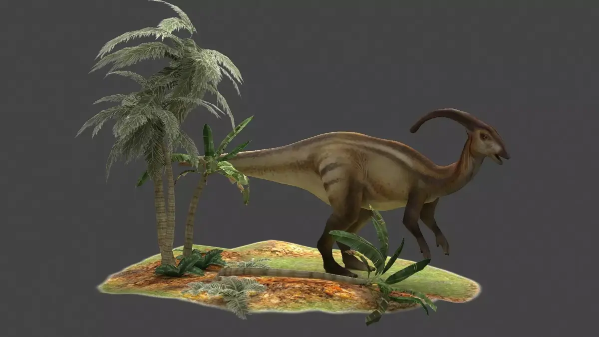 parasaurolophus parasaur dinosaur herbivore casamasso 3D model